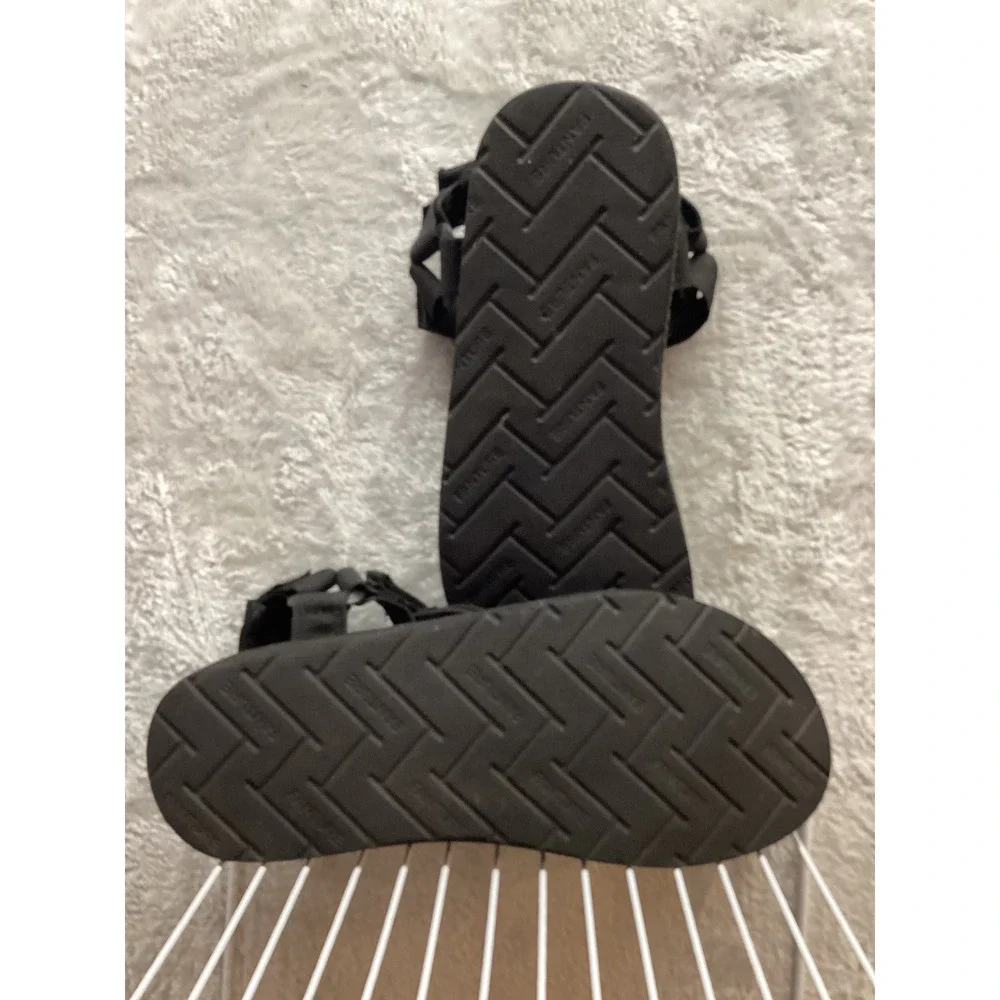 MERENCE Black Sporty Adjustable Strap Walking Sandals Size 39‎